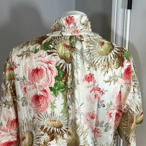 Tuckernuck Crawford Mini Dress Sun Faded Floral V neck Flutter Sleeve XL NEW - Picture 8 of 15